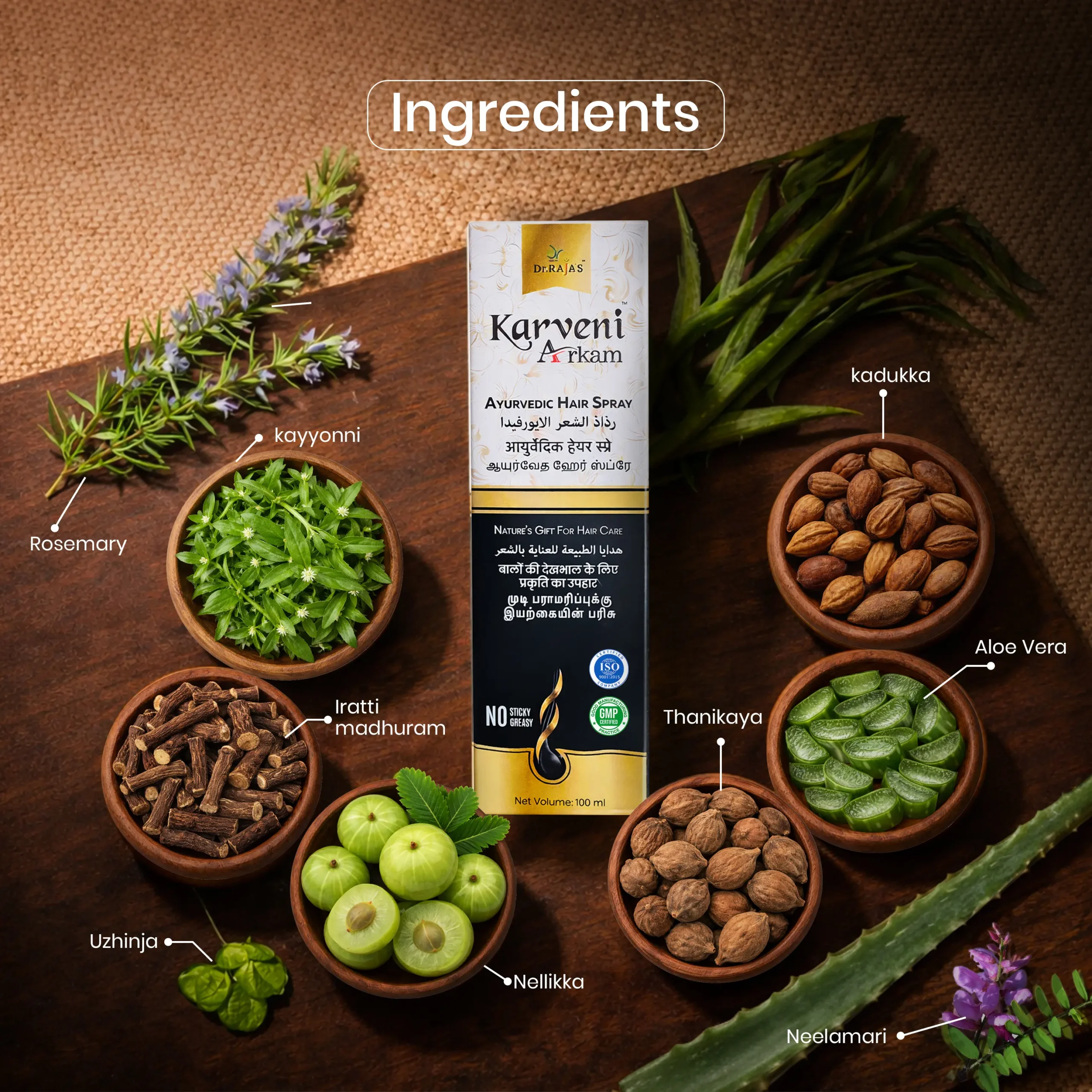 Karveni Arkam Ayurvedic Hair Spray(100ml) - Image 6